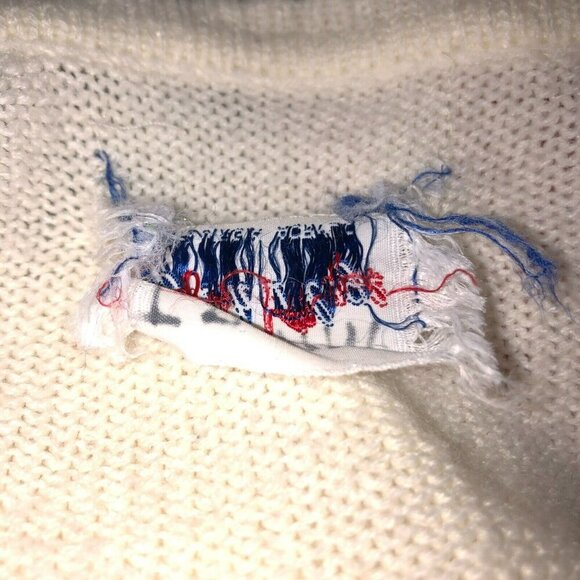 Vintage English Village Ivory Wide Bell Sleeve Fringe Button Up Cape Sweater - Picture 8 of 8